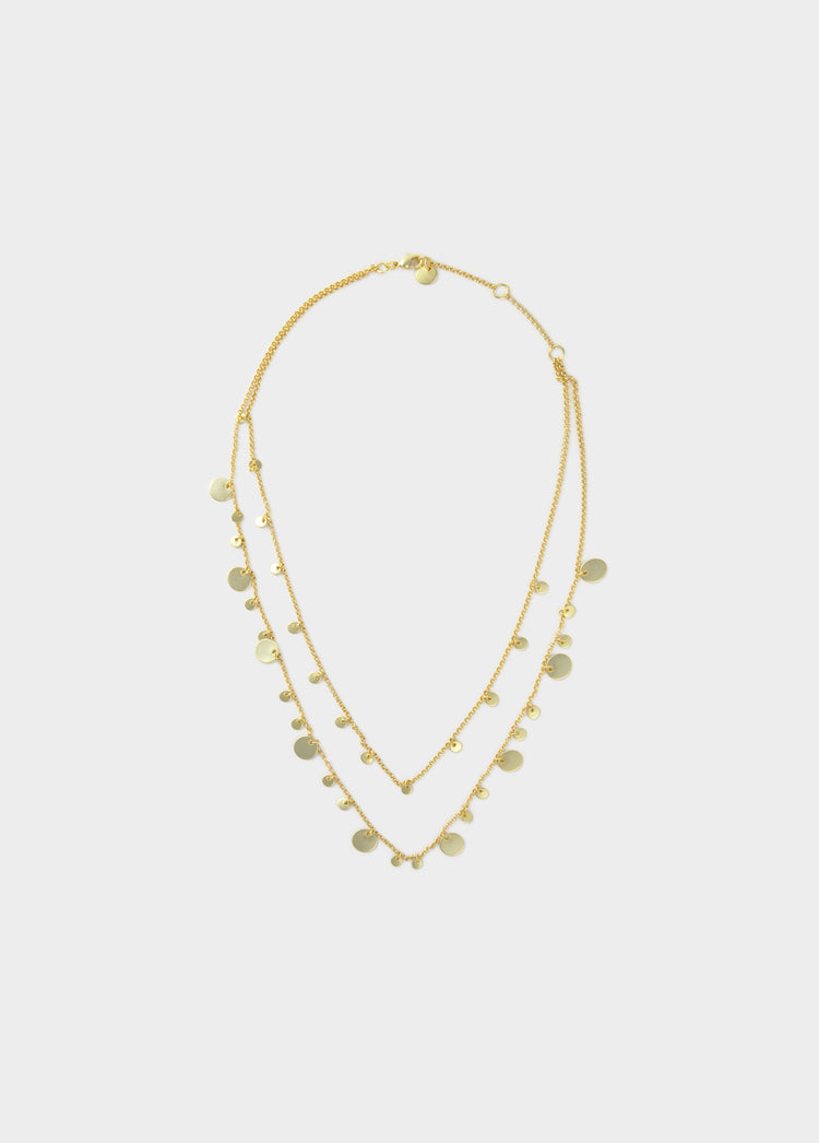 Dubbele ketting met plaatjes
