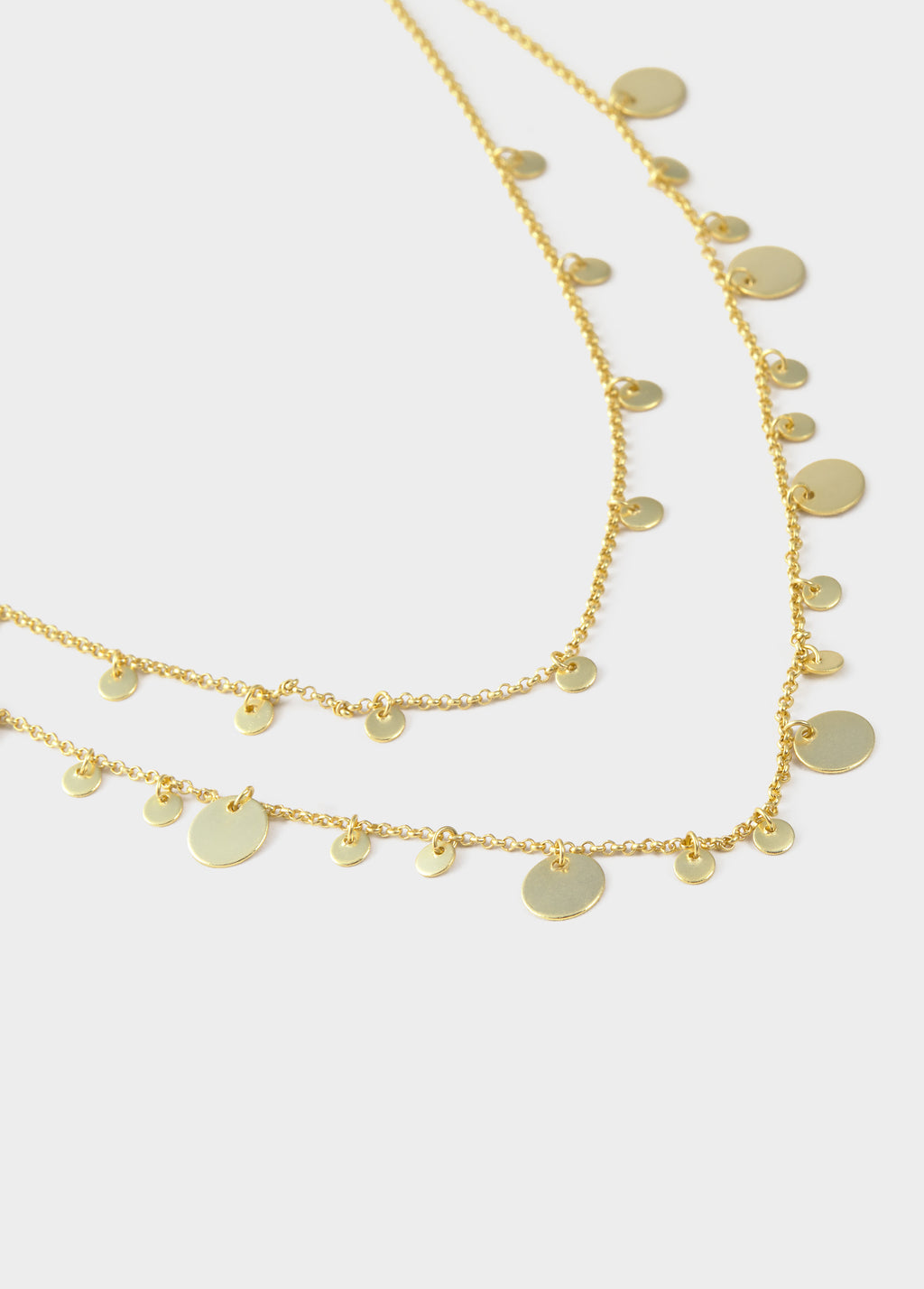 Dubbele ketting met plaatjes
