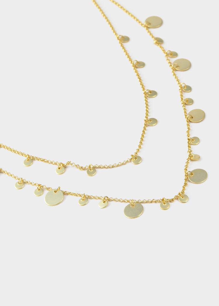 Dubbele ketting met plaatjes