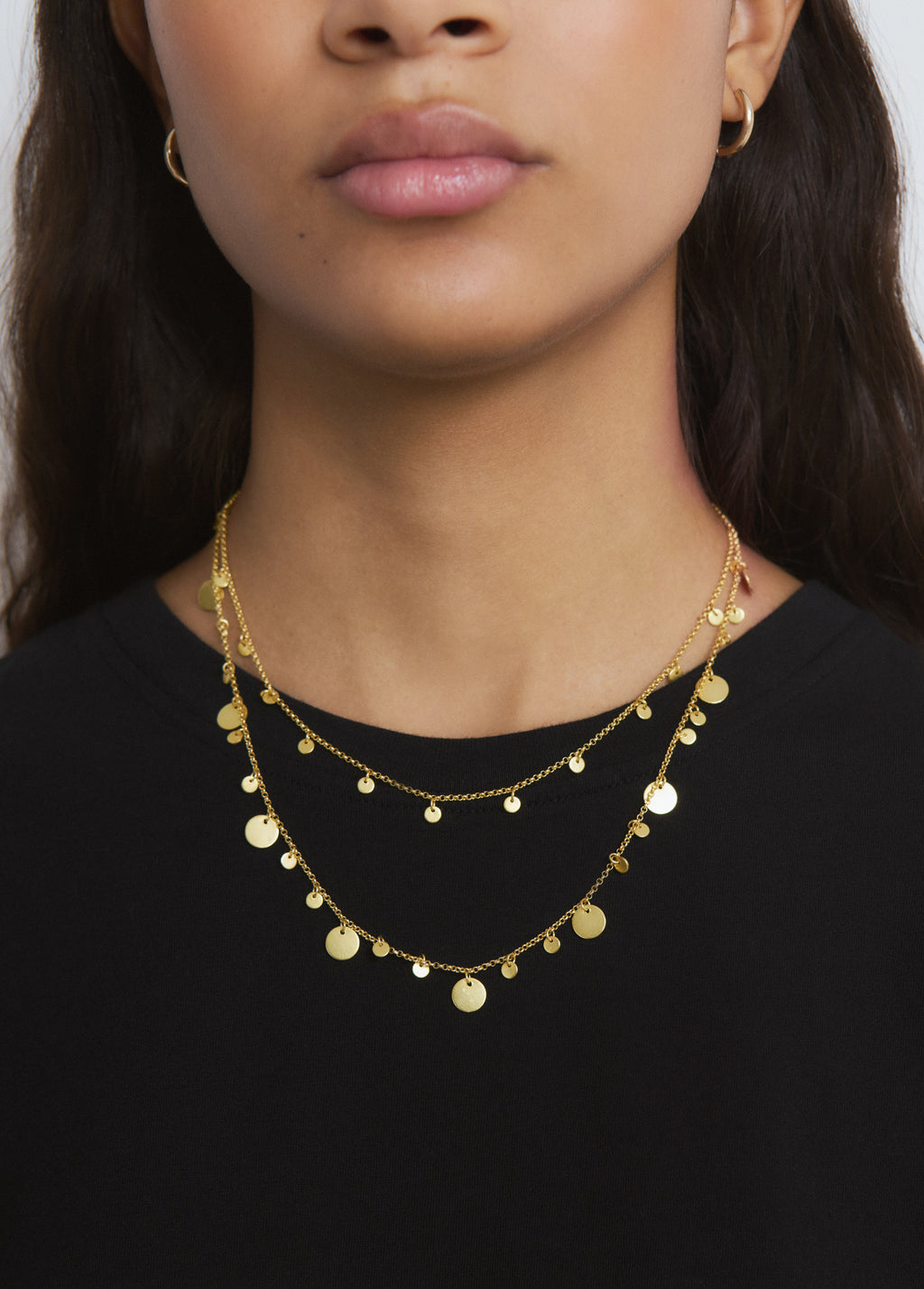 Dubbele ketting met plaatjes