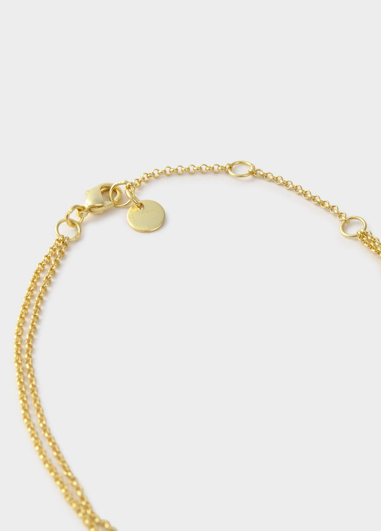 Dubbele ketting met plaatjes