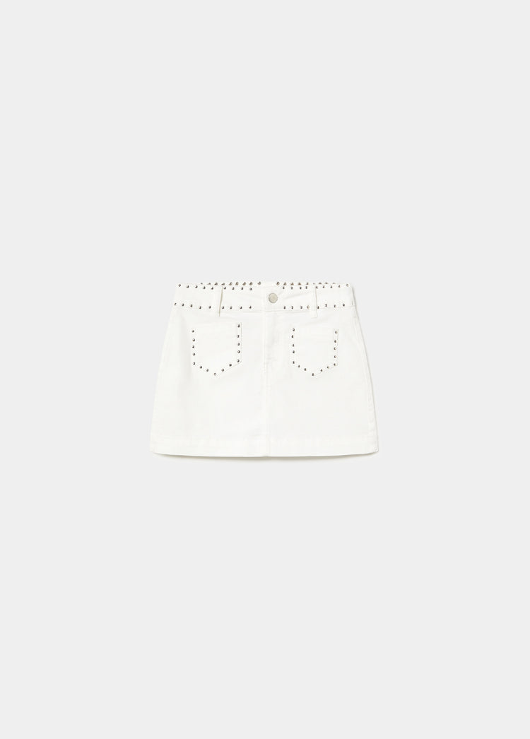 Falda cintura tachas