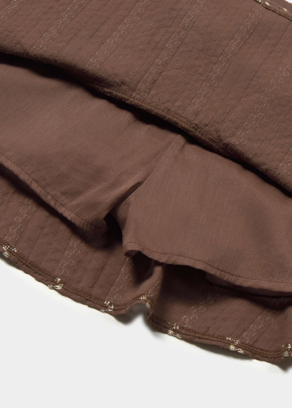 Short skirt with ruffles