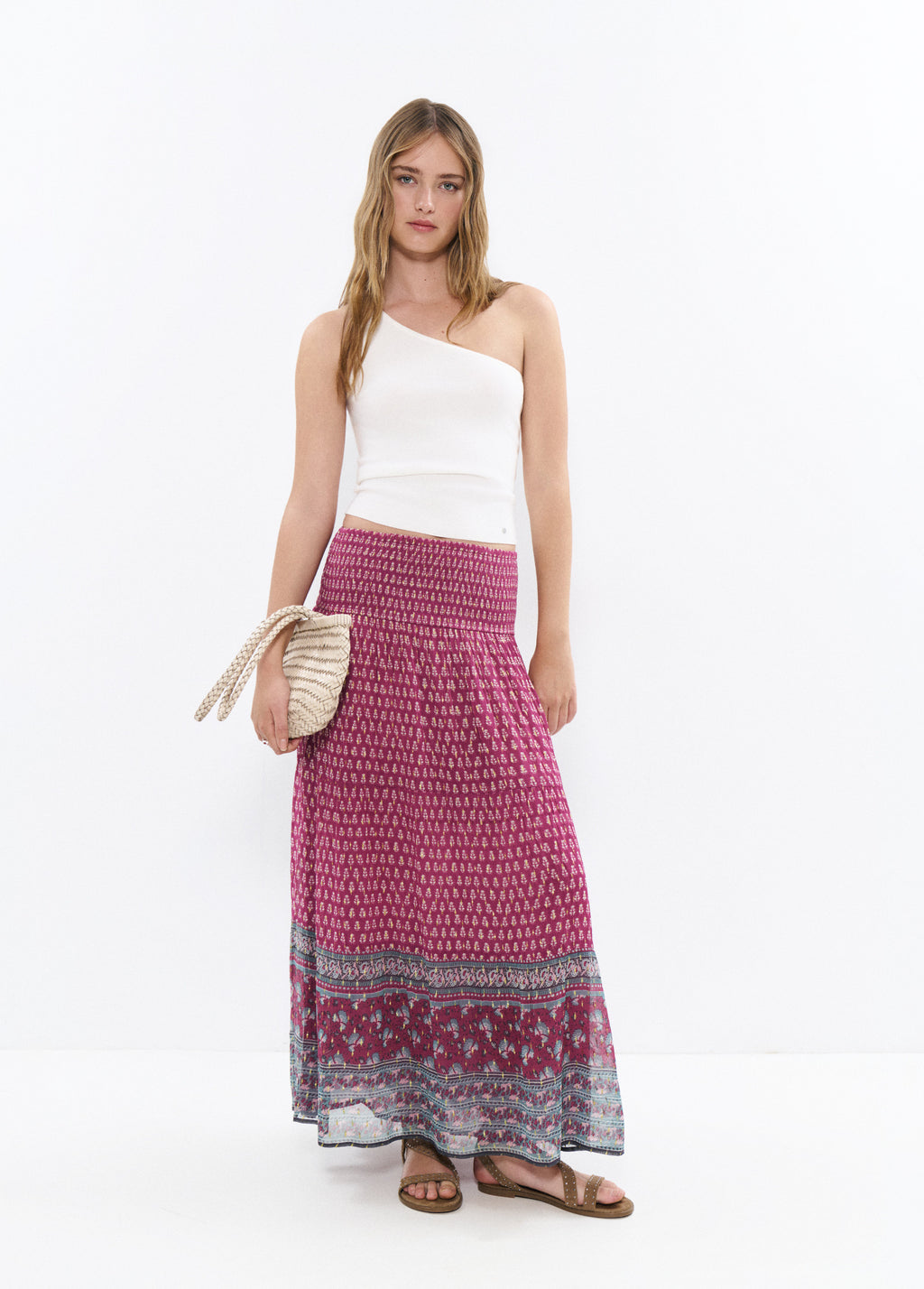 Falda larga estampado