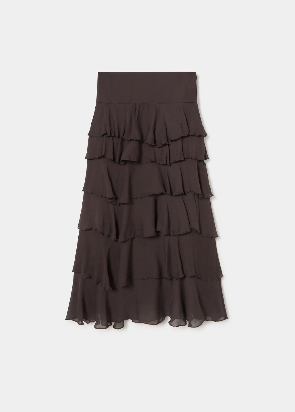 Jupe midi à volants