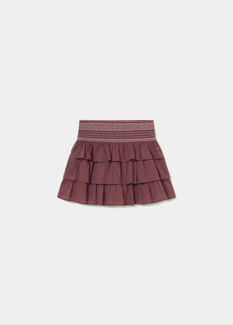 Falda smock contraste