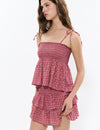 Printed ruffled skirt