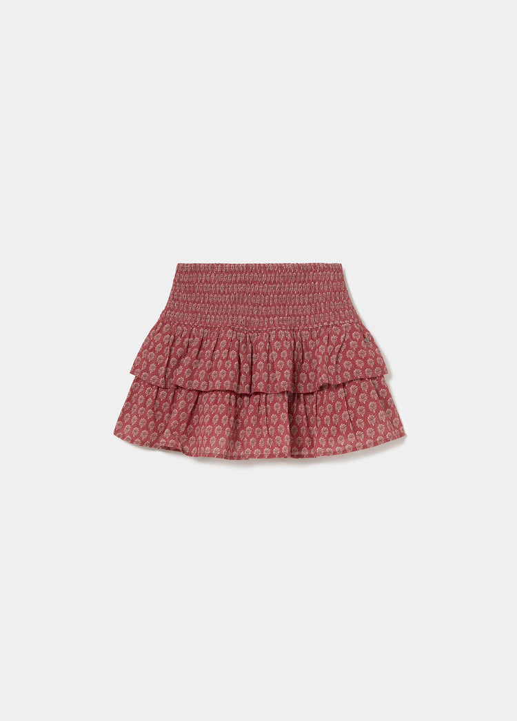 Falda volantes estampado