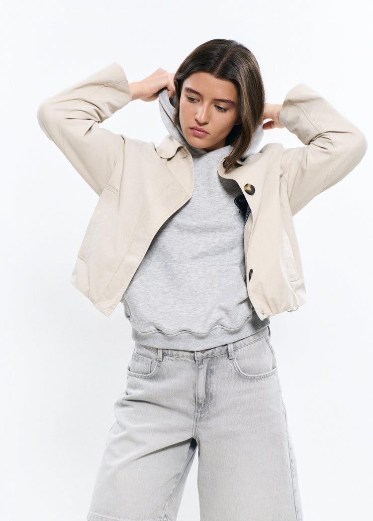 Puffed trench coat
