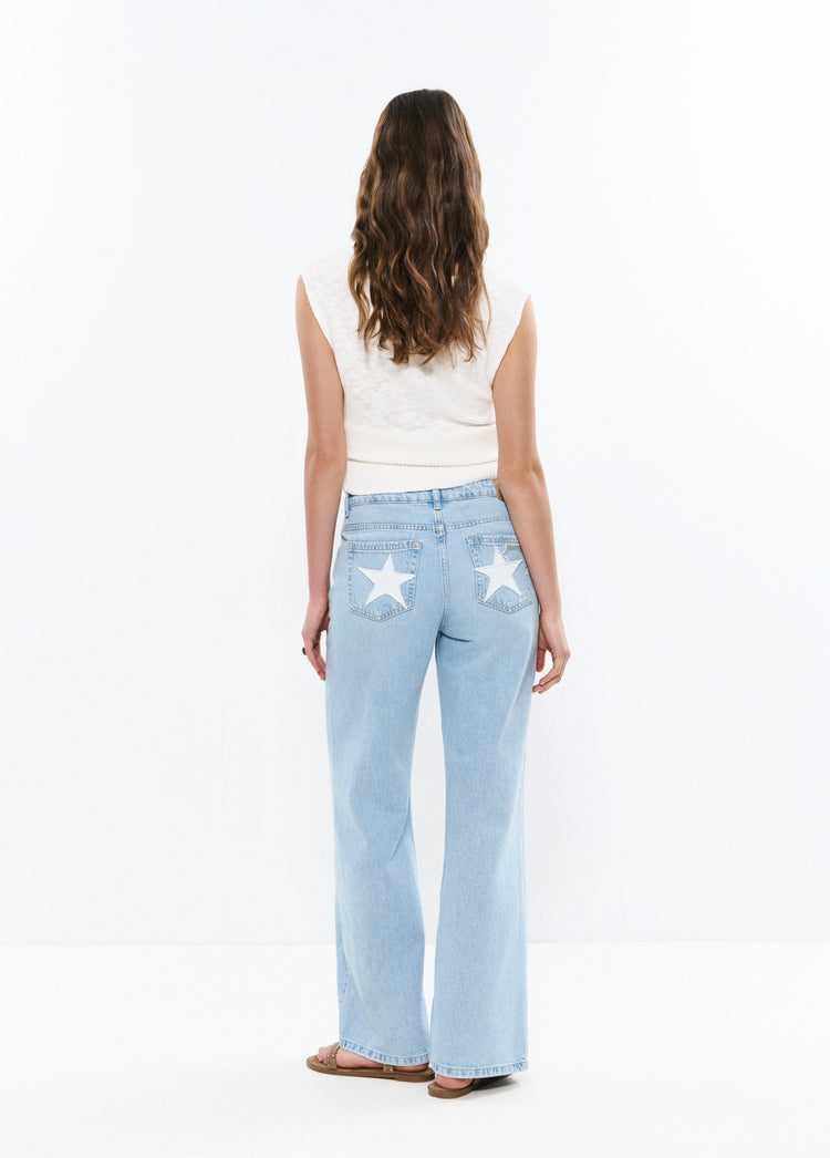 5-pocket jeans with star patch