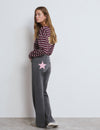 Jeans bolsillo parche estrellas twill