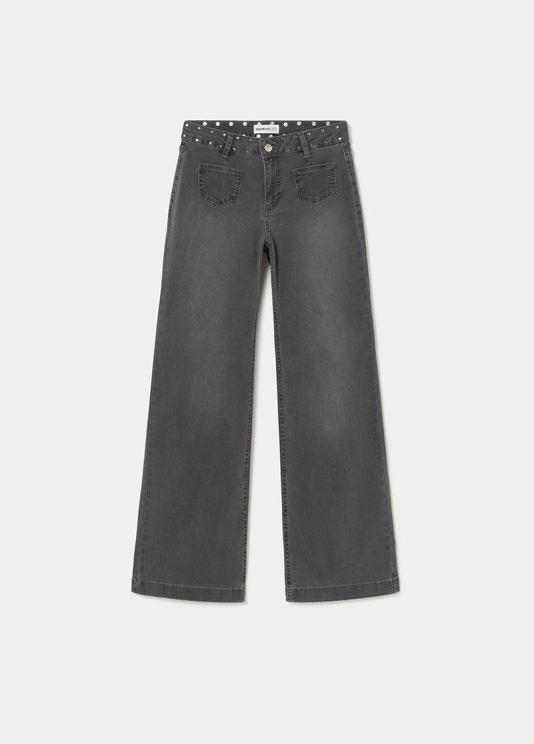 Twill patch pocket star jeans