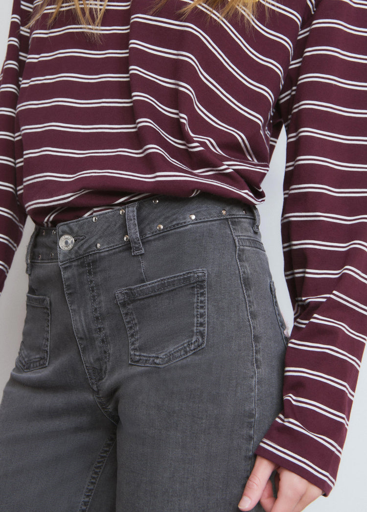 Twill patch pocket star jeans
