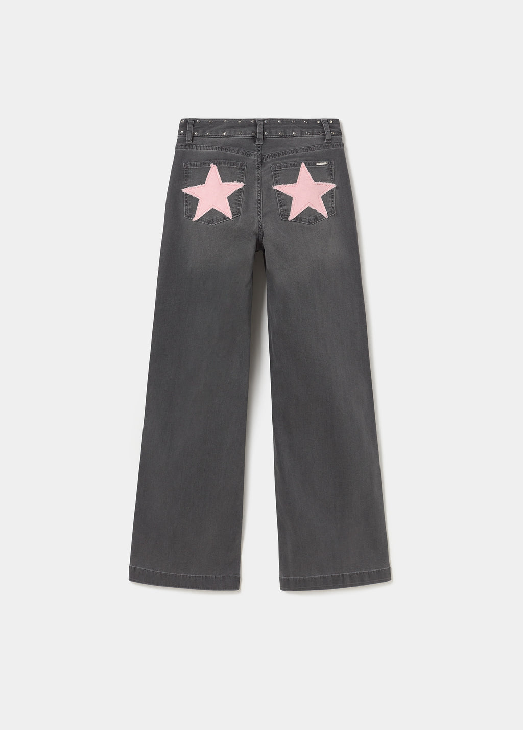 Jeans bolsillo parche estrellas twill