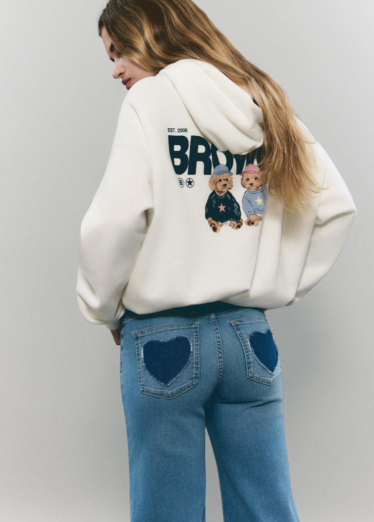 Patch pocket jeans