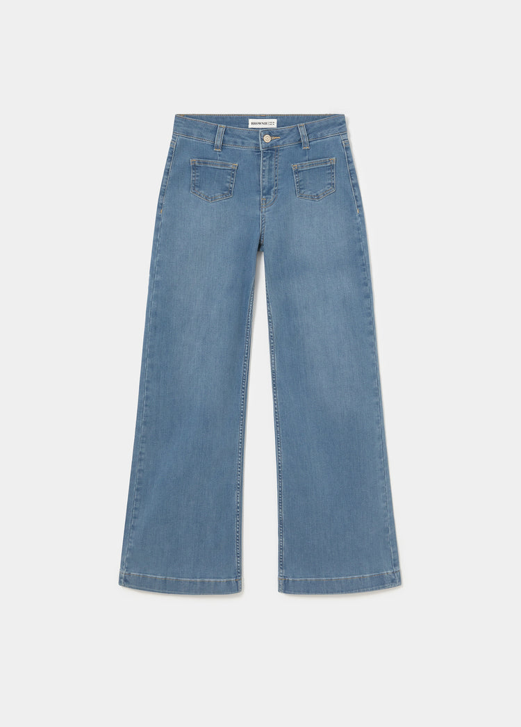 Patch pocket jeans