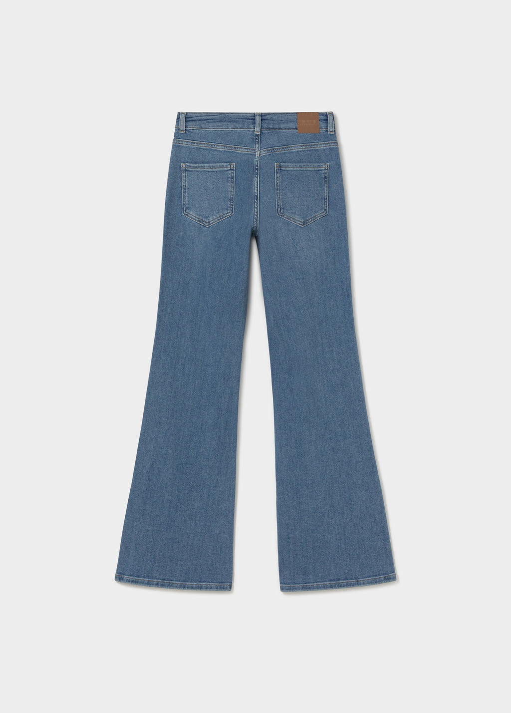 Flared jeans with front pockets