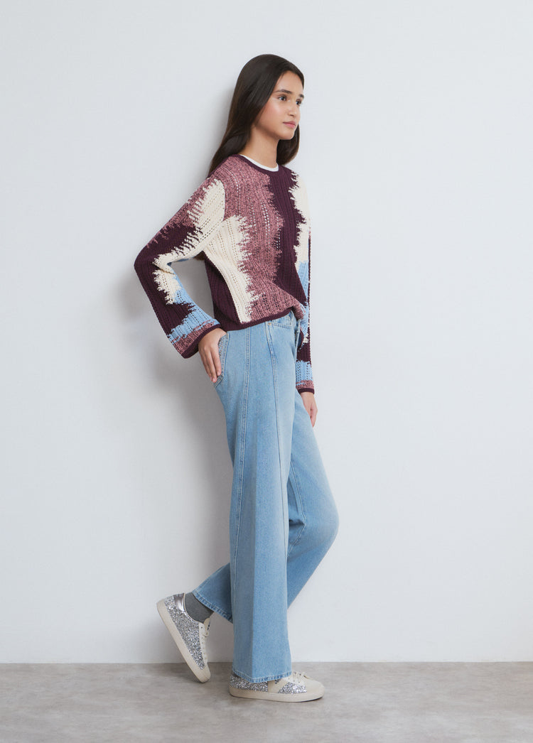 Culotte jeans with flared legs