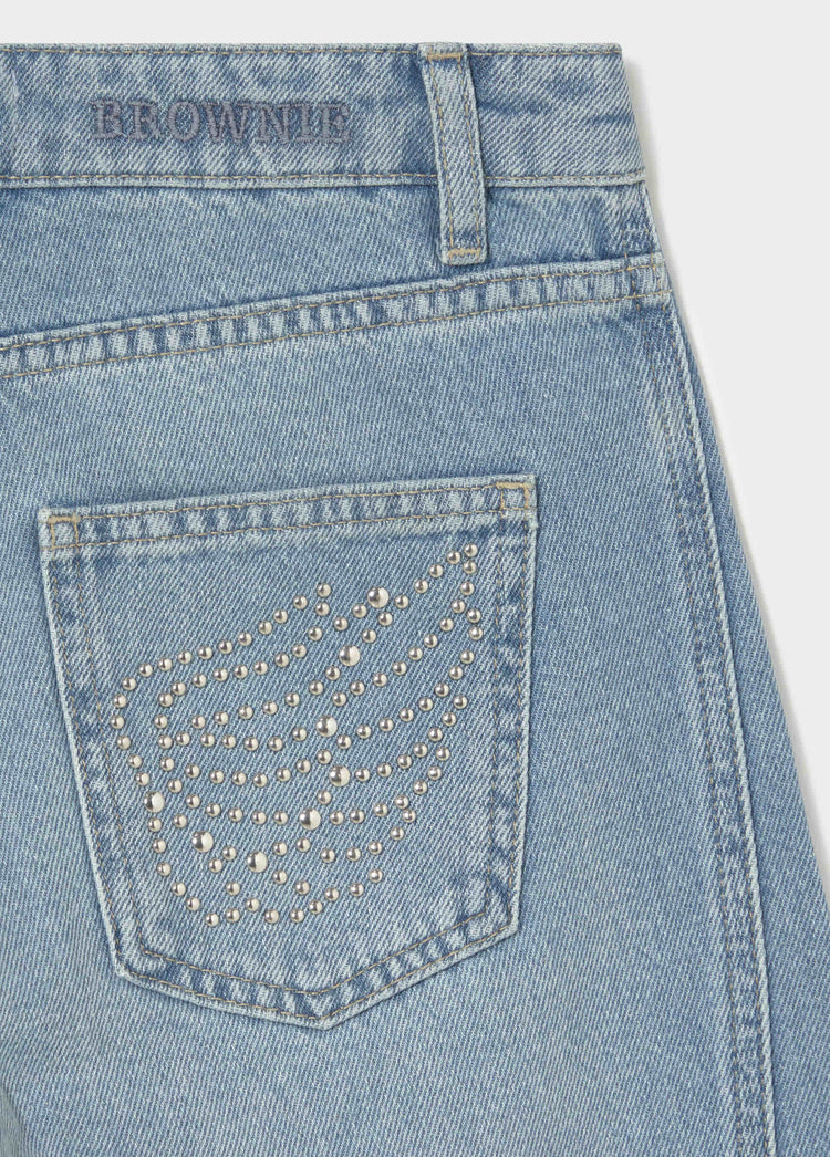 Culotte jeans with flared legs
