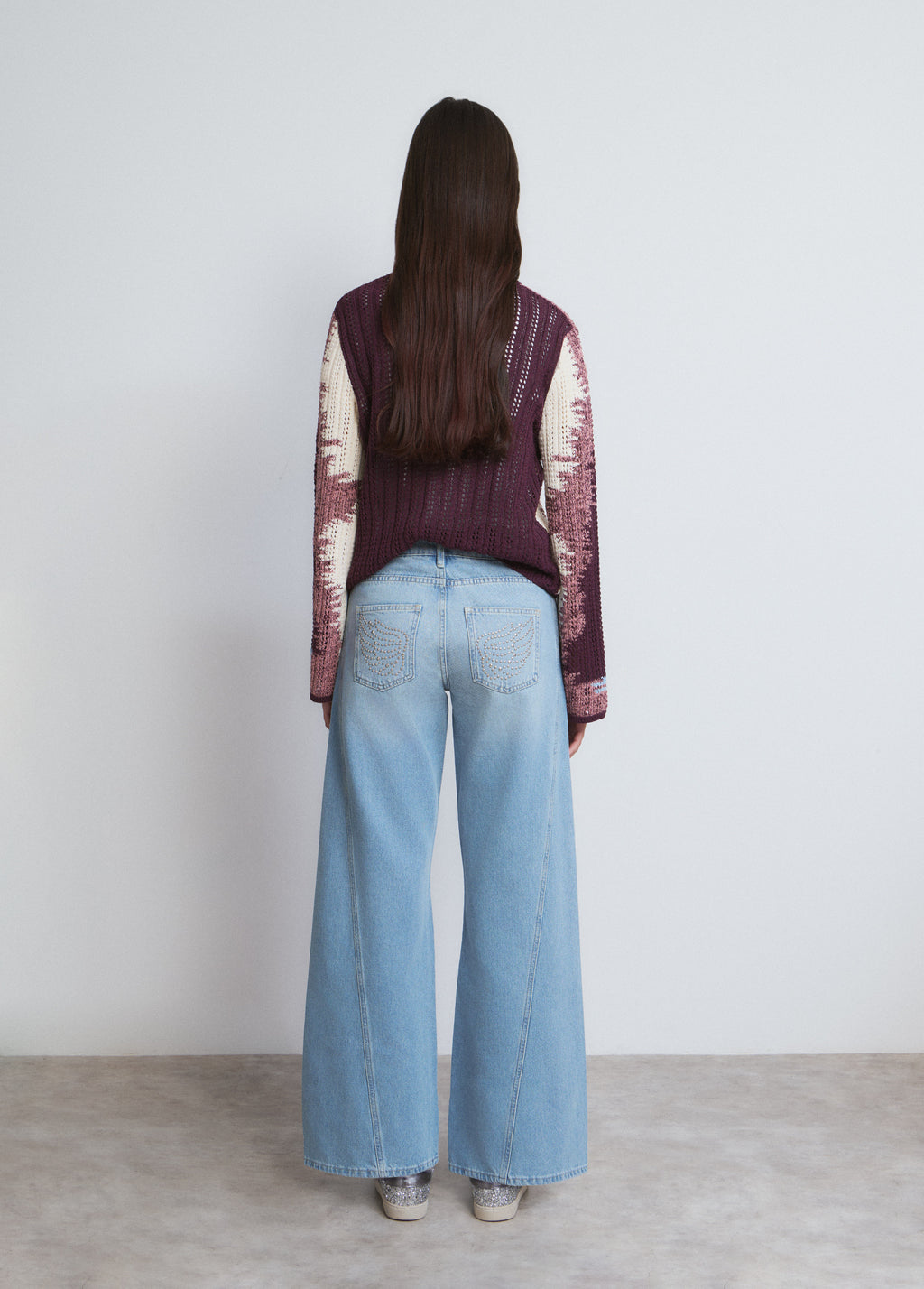 Culotte jeans with flared legs