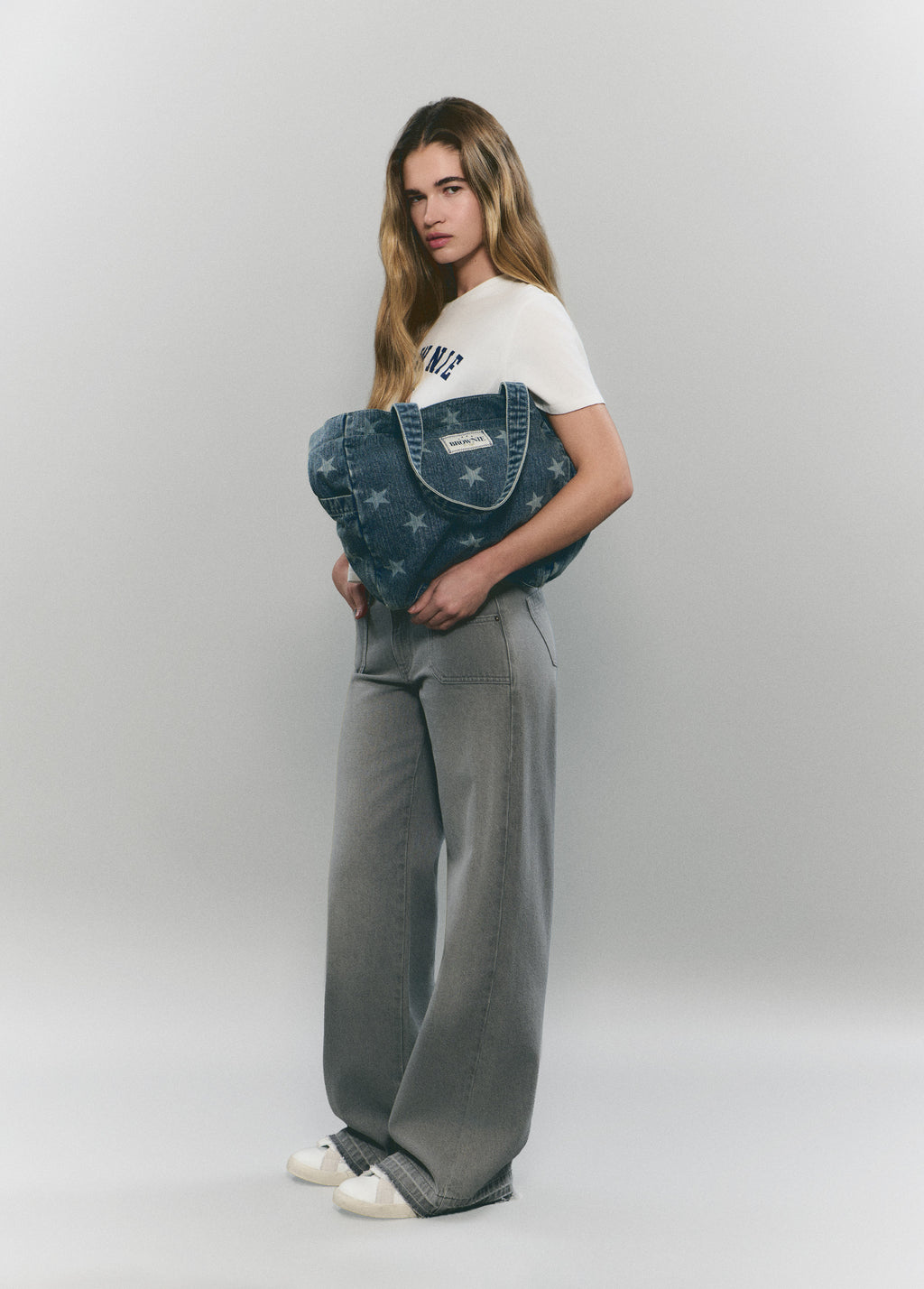 Jeans culotte amb baix desdoblat