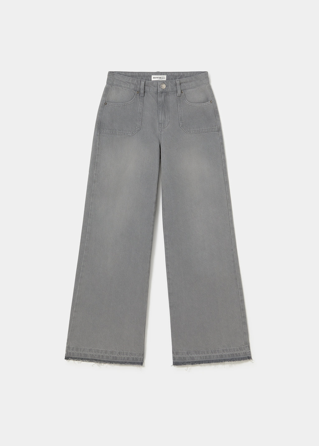 Jeans culotte amb baix desdoblat