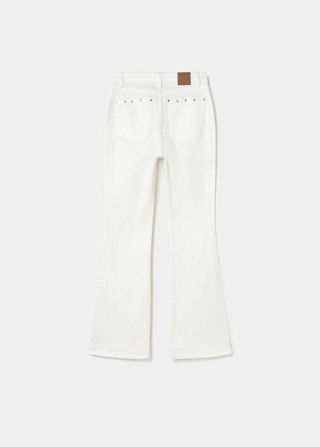 Cropped flare jeans with studs