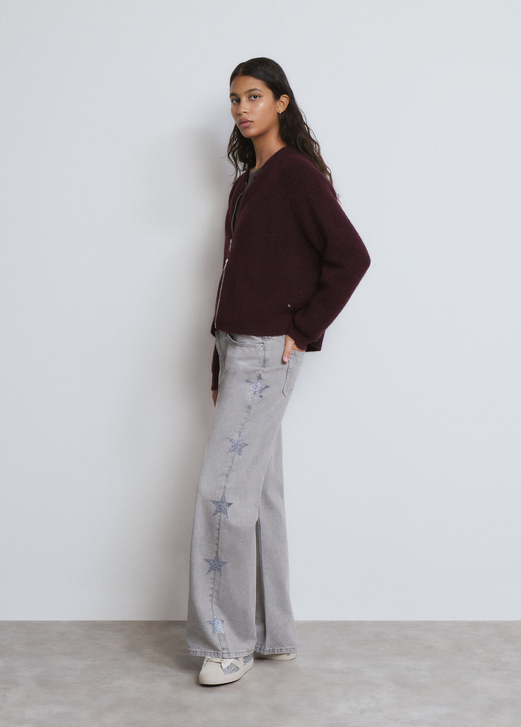 Jeans multiestrelles lateral