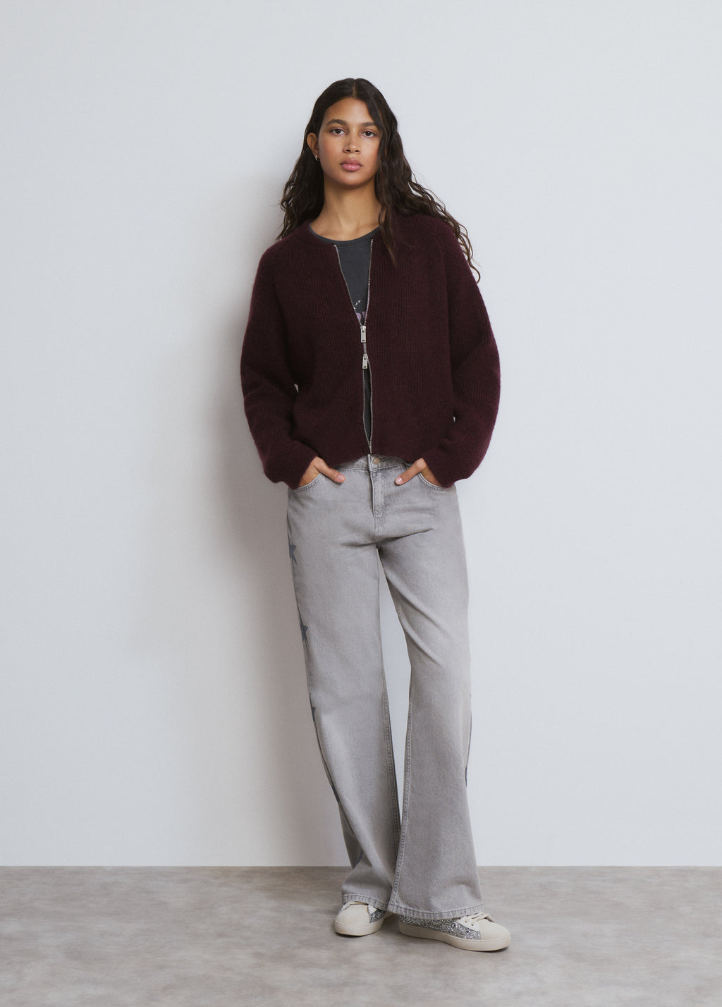 Jeans multiestrelles lateral