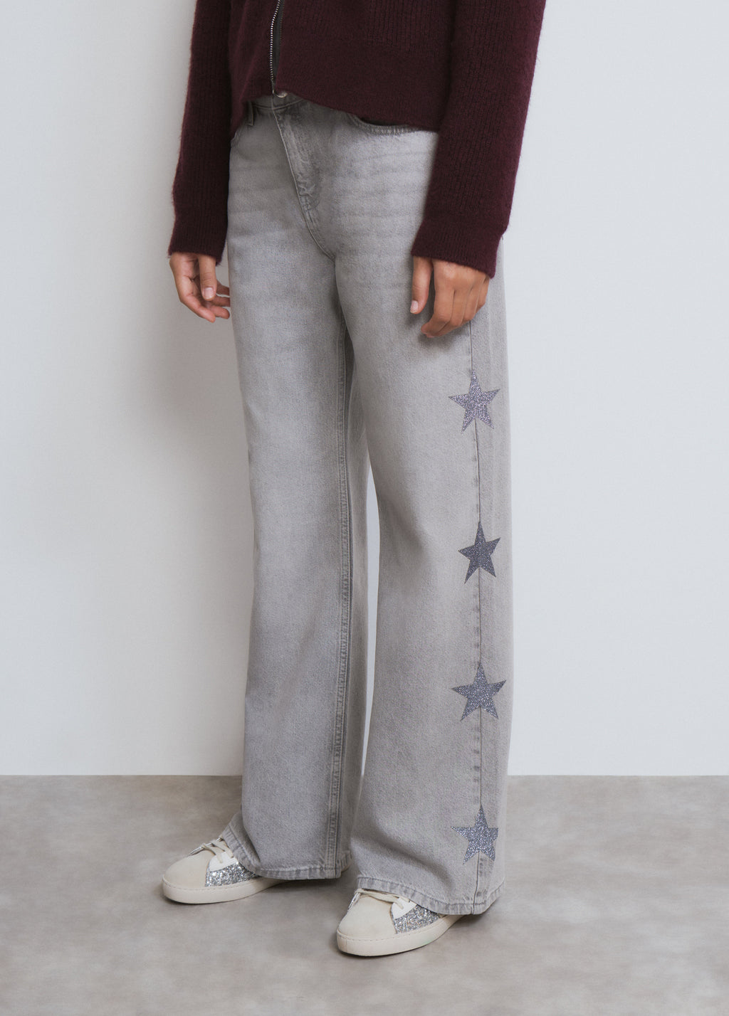 Jeans multiestrelles lateral