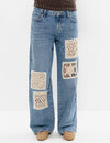 Jeans mit Häkel-Patches