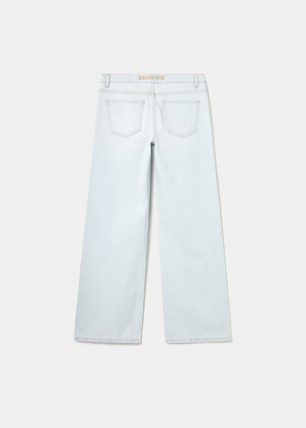 Jeans met omgeslagen tailleband