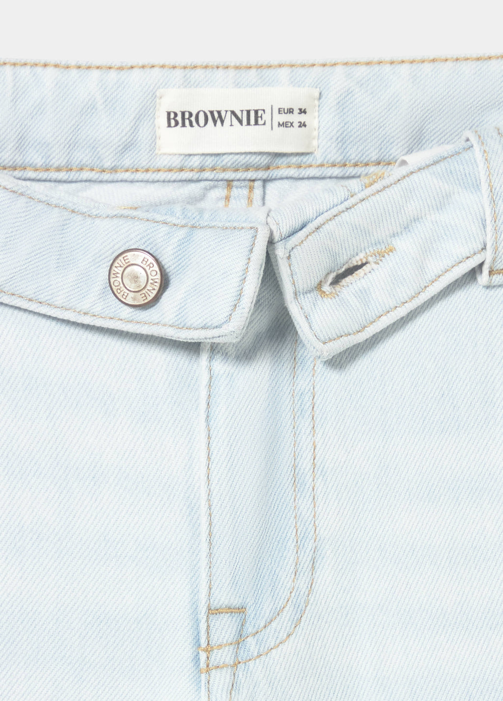 Jeans met omgeslagen tailleband