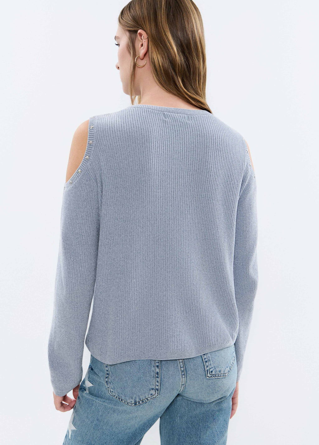 Chenille-Strickpullover mit Sternen