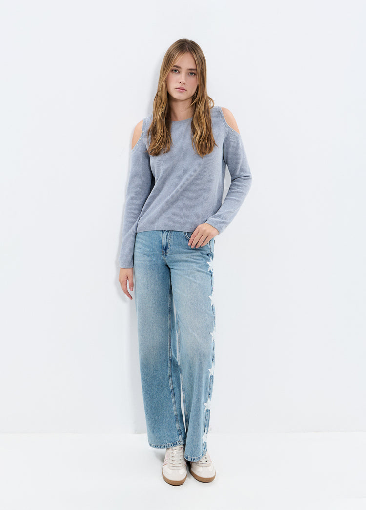 Chenille star sweater