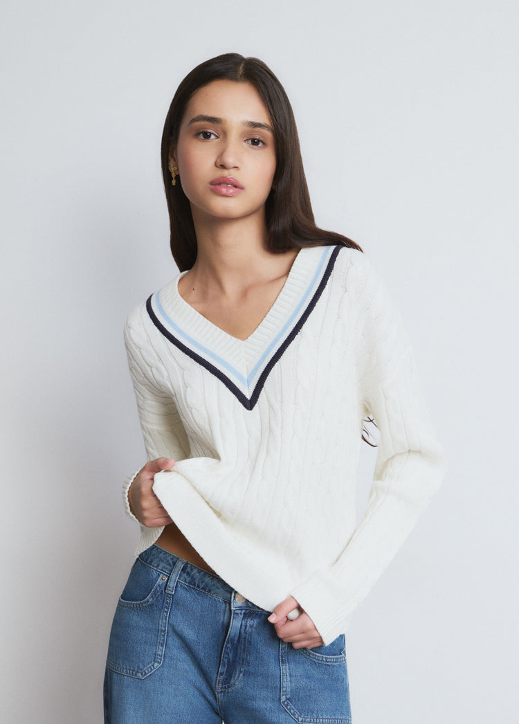 Braided sweater