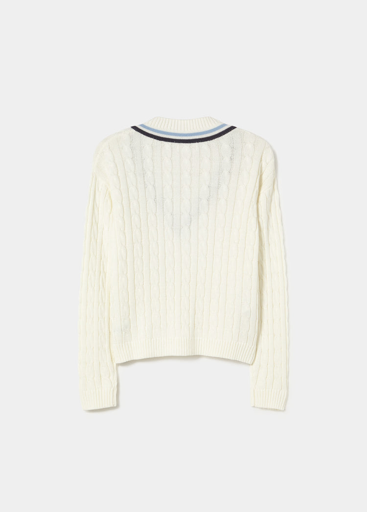 Braided sweater