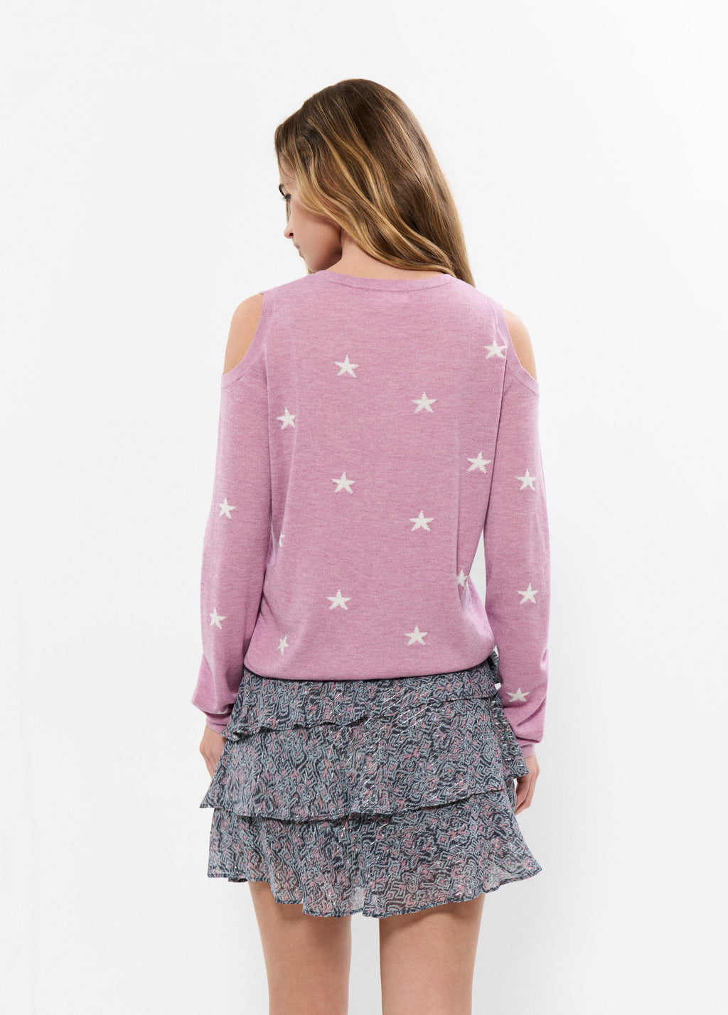 Star shoulder sweater