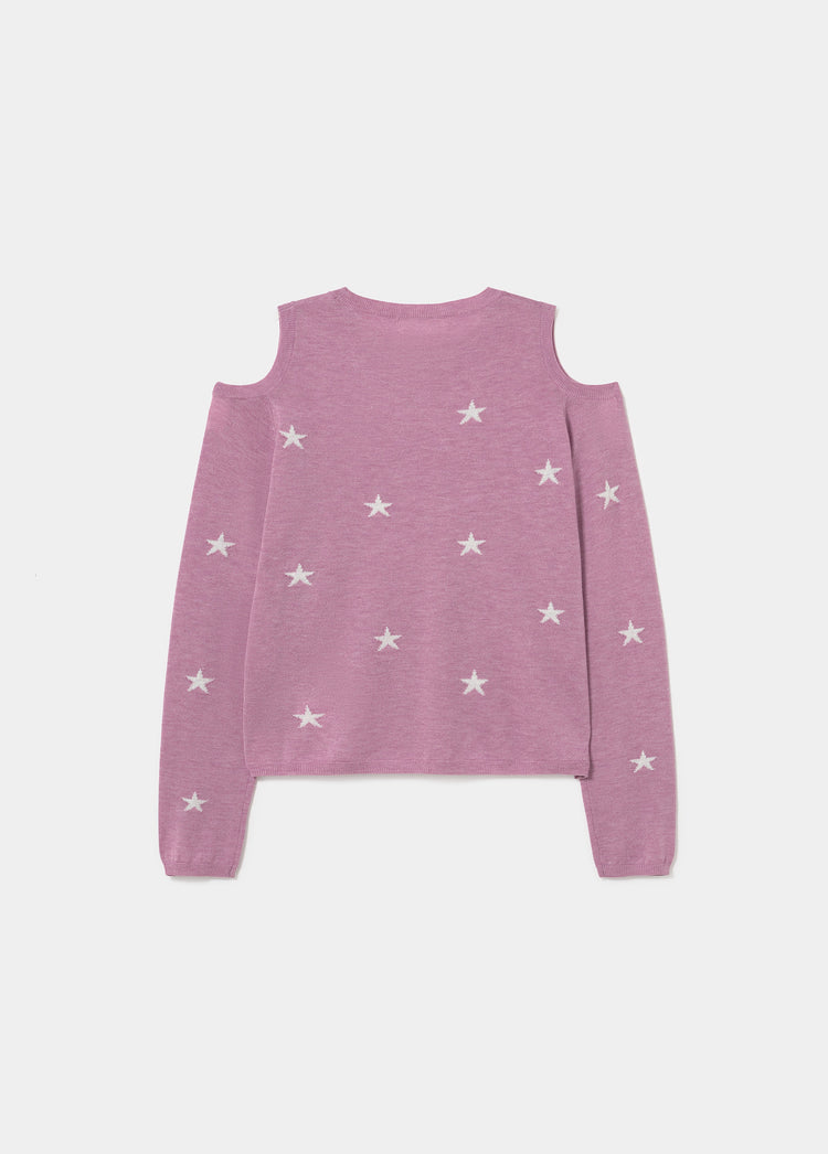 Star shoulder sweater