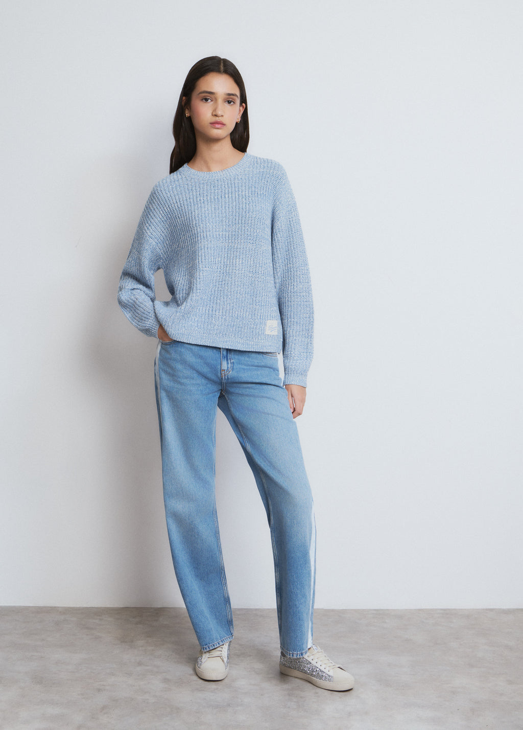 Mixed yarn sweater