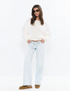 Slouchy trui met raglanmouwen