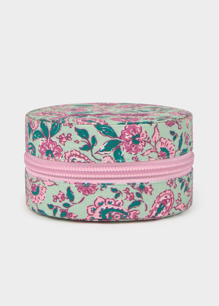 Joyero redondo estampado
