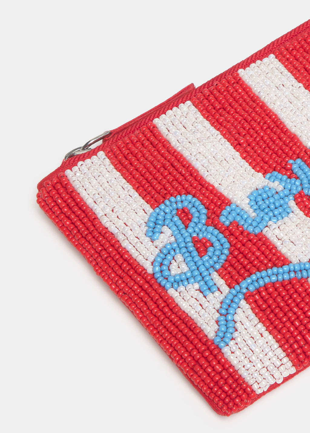 Striped beads coin purse