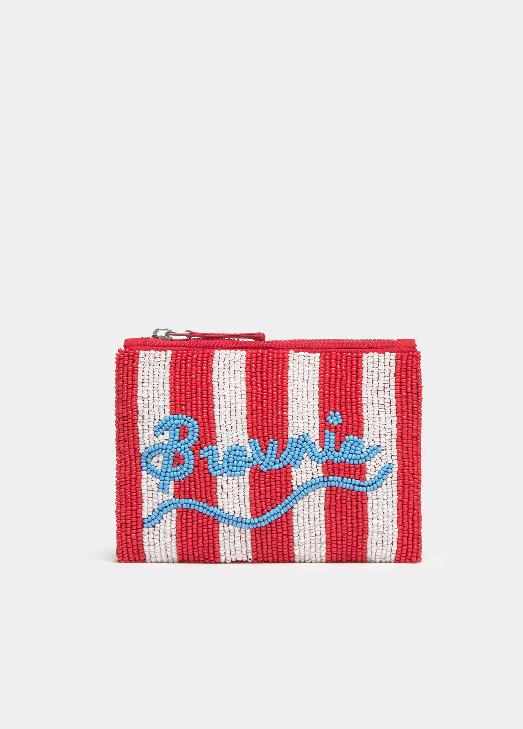 Striped beads coin purse