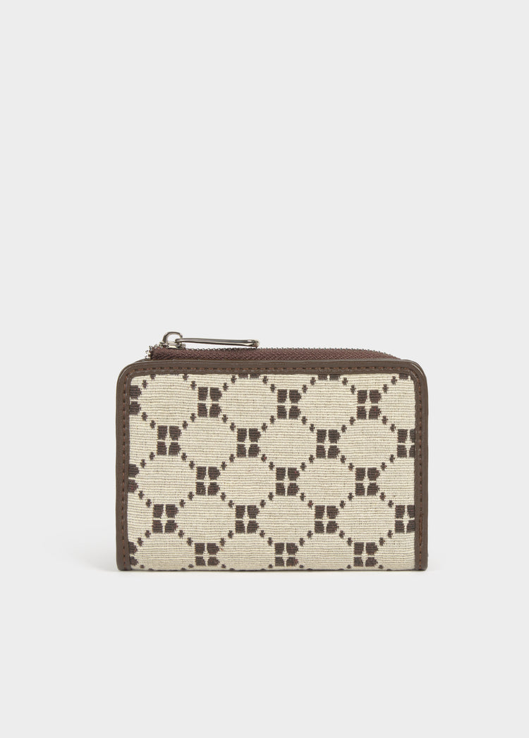 Porte-monnaie jacquard logo