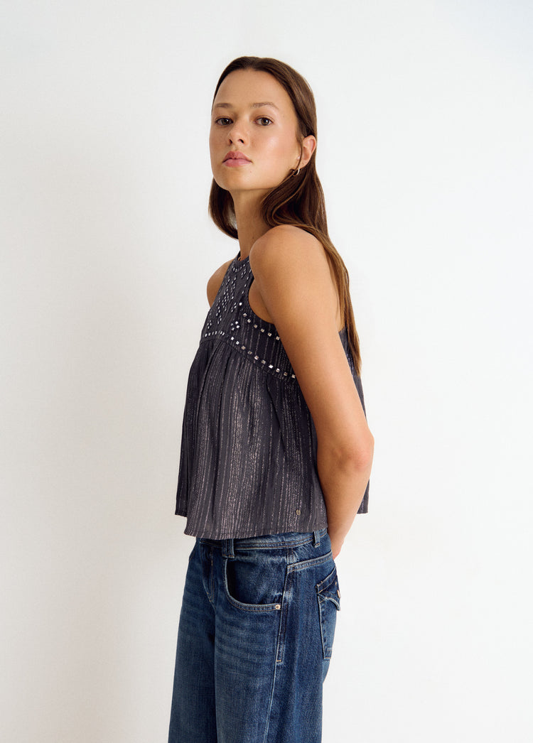 Mirror halter top