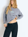 Glitter wings print sweatshirt