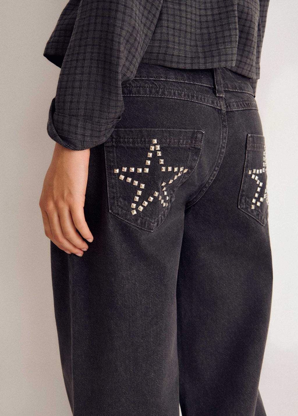 Denim with star studs