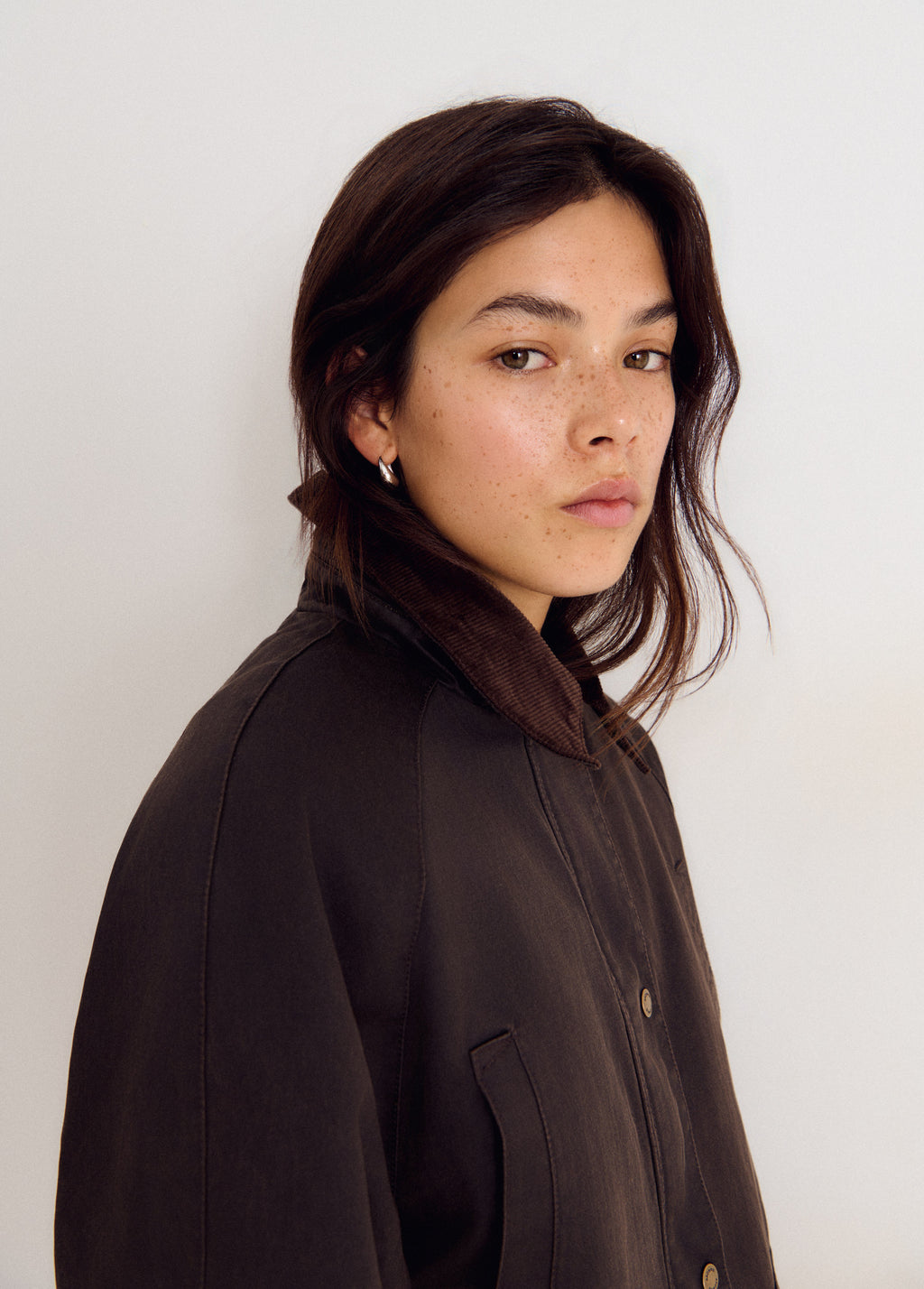 Chaqueta encerada con chaleco borrego