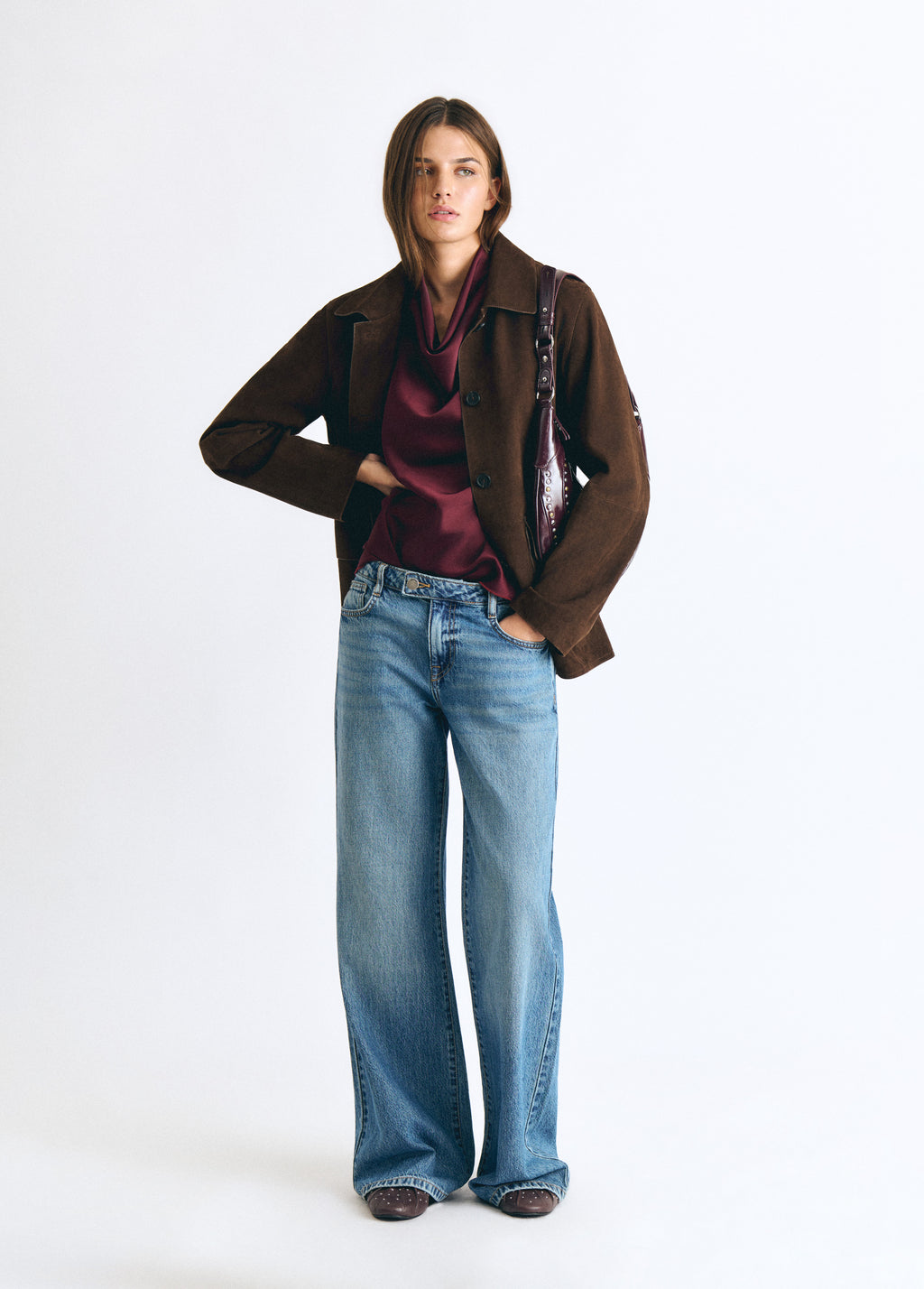 Halter top with a cowl neckline